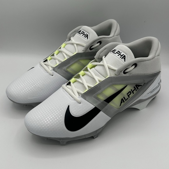 Size 12 Nike Alpha Menace 4 Pro Football Cleats White/Photon Dust FD7037-100 New - Picture 5 of 7